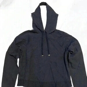 Kit And Ace casual athletic classic grey long sleeve cropped drawstring hoodie S